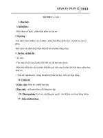 Giáo án Giải tích 12 chương 4 bài 1: Số phức