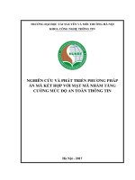 Nghiên cứu và phát triển phương pháp ẩn mã kết hợp với mật mã nhằm tăng cường mức độ an toàn thông tin (tt) 