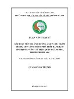 Xác định mức độ ảnh hưởng mực nước ngầm đến độ lún công trình nhà thấp tầng khu đô thị pháp vân – tứ hiệp, quận hoàng mai, thành phố hà nội 