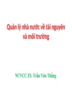 Quản lý nhà nước về tài nguyên và môi trường