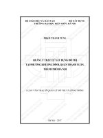 Quản lý trật tự xây dựng đô thị tại phường khương đình, quận thanh xuân, thành phố hà nội (tt) 