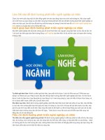 Làm thế nào để định hướng phát triển nghề nghiệp cá nhân