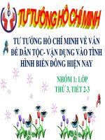 POWERPOINT MÔN HỌC - TƯ TƯỞNG HỒ CHÍ MINH VỀ VẤN ĐỀ DÂN TỘC- VẬN DỤNG VÀO TÌNH HÌNH BIỂN ĐÔNG HIỆN NAY - SPKT
