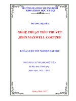 NGHỆ THUẬT TIỂU THUYẾT JOHN MAXWELL COETZEE 