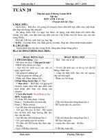 TUẦN 20 LỚP 4 THEO HƯỚNG PHÁT TRIỂN NĂNG LỰC