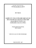 Nghiên cứu tăng cường biểu hiện gen mã hóa enzyme DAT tham gia tổng hợp alkaloid ở cây dừa cạn (Catharanthus roseus (L.) G. Don)