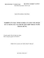 Nghiên cứu đặc tính cơ học của đất yếu được xử lý bằng gia tải trước kết hợp thoát nước thẳng đứng (TT)