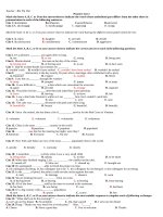 5 đề ôn tập  học kì 1 môn anh 11