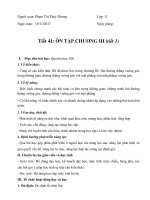 giáo án ôn tập chương III tiết 41 hình học 11