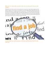 Biết cách tìm việc hiệu quả sinh viên mới ra trường sẽ không lo thất nghiệp