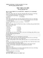 THƯ VIỆN CÂU HỎI Bộ môn Sinh Học lớp 6