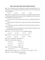 Bài tập toán kinh tế