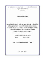 Nghiên cứu biến đổi độ ngưng tập tiểu cầu, số lượng tiểu cầu, nồng độ fibrinogen ở bệnh nhân đau thắt ngực ổn định được can thiệp động mạch vành qua da có sử dụng clopidogrel (TT)