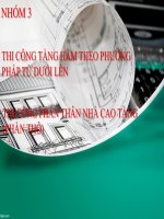 Bài thuyết trình thi công tầng hầm theo pp từ dưới lên