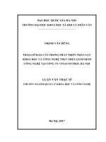 Tháo gỡ rào cản trong phát triển nhân lực khoa học và công nghệ thực hiện giám định công nghệ tại công ty vinacontrol hà nội 