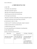 Giáo án Hình học 11 chương 1 bài 4: Phép đối xứng tâm