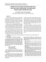 NGHIÊN cứu xây DỰNG GIẢI PHÁP NÂNG CAO HIỆU QUẢ HOẠT ĐỘNG QUẢN TRỊ CÔNG NGHỆ TRONG DOANH NGHIỆP MAY mặc 