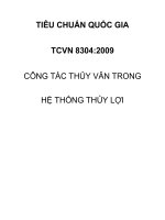 CÔNG TÁC THỦY VĂN TRONG HỆ THỐNG THỦY LỢI