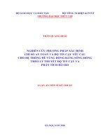 Nghiên cứu phương pháp xác định chỉ số an toàn và độ tin cậy yêu cầu cho hệ thống đê vùng đồng bằng sông Hồng theo lý thuyết độ tin cậy và phân tích rủi ro (LA tiến sĩ)