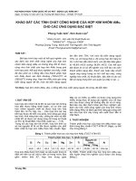 KHẢO sát các TÍNH CHẤT CÔNG NGHỆ của hợp KIM NHÔM амц CHO các ỨNG DỤNG đặc BIỆT 