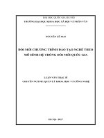 Đổi mới chương trình đào tạo nghề theo mô hình hệ thống đổi mới quốc gia 