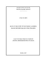 Quản lý nhà nước về xuất khẩu lao động thanh niên trên địa bàn tỉnh vĩnh phúc 