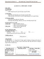 Giáo án Đại số 11 chương 2 bài 2: Hoán vị chỉnh hợp tổ hợp