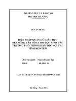 Biện pháp quản lý giáo dục nếp sống văn hóa cho học sinh các trường phổ thông dân tộc nội trú tỉnh kon tum (tt) 
