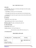 Giáo án Hình học 11 chương 1 bài 8: Phép đồng dạng