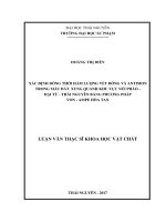 Xác định đồng thời hàm lượng vết đồng và antimon trong mẫu đất xung quanh khu vực núi pháo   đại từ   thái nguyên bằng phương pháp von   ampe hòa tan 