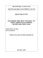 Giải pháp thu hút vốn đầu tư phát triển giao thông đường bộ Việt Nam (tt)
