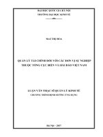 Quản lý tài chính đối với các đơn vị sự nghiệp thuộc tổng cục biển và hải đảo việt nam 