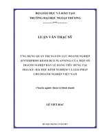 Ứng dụng quản trị nguồn lực doanh nghiệp (Enterprise resource planning – ERP) của một số doanh nghiệp bán lẻ hàng tiêu dùng tại Hoa Kỳ: bài học kinh nghiệm và giải pháp cho doanh nghiệp Việt Nam (LV thạc sĩ)