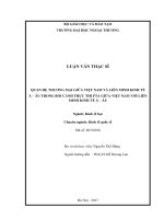 Quan hệ thương mại giữa Việt Nam và Liên minh kinh tế Á Âu trong bối cảnh thực thi FTA giữa Việt Nam với Liên minh kinh tế Á Âu (LV thạc sĩ)