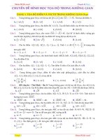 Bài tập trắc nghiệm chuyên đề hình học tọa độ trong không gian