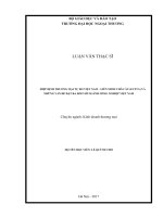 HIỆP ĐỊNH THƯƠNG MẠI TỰ DO VIỆT NAM – LIÊN MINH CHÂU ÂU (EVFTA) VÀ NHỮNG VẤN ĐỀ ĐẶT RA ĐỐI VỚI NGÀNH NÔNG NGHIỆP VIỆT NAM (LV thạc sĩ)