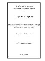 Di chuyển lao động trong AEC và cơ hội, thách thức cho Việt Nam (LV thạc sĩ)