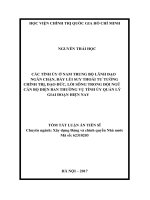 Các tỉnh ủy ở Nam Trung Bộ lãnh đạo ngăn chặn, đẩy lùi suy thoái tư tưởng chính trị, đạo đức, lối sống trong đội ngũ cán bộ diện ban thường vụ tỉnh ủy quản lý giai đoạn hiện nay (tt)