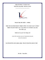 MỘT số GIẢI PHÁP HOÀN THIỆN CÔNG tác đào tạo và PHÁT TRIỂN NGUỒN NHÂN lực tại CÔNG TY cổ PHẦN LILAMA 69 1 PHẢ lại tt 