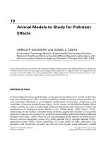 10 – animal models to study for pollutant effects1