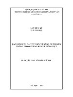 Đặc điểm của các từ ngữ chỉ nông cụ truyền thống trong tiếng hán và tiếng việt 