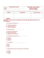 Đề và đáp án môn tiếng 7 hk1 20172018