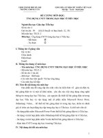 Đề cương môn học UDCNTT TieuHoc