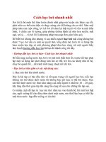 GIÁO TRÌNH CÁCH HỌC BƠI NHANH NHẤT