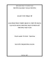 Giải pháp phát triển dịch vụ thẻ tín dụng tại Ngân hàng thương mại cổ phần Kỹ thương Việt Nam (LV thạc sĩ)