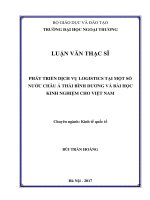 Phát triển dịch vụ Logistics tại một số nước Châu Á Thái Bình Dương và bài học kinh nghiệm cho Việt Nam (LV thạc sĩ)