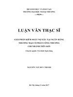 Quản trị nợ xấu trong hoạt động tín dụng tại Ngân hàng TMCP Việt Nam Thịnh Vượng – Chi nhánh Đà Nẵng (LV thạc sĩ)