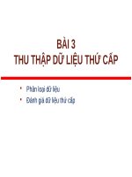 Unit 3   Thu thap du lieu thu cap