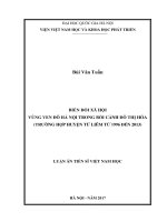Biến đổi xã hội vùng ven đô hà nội trong bối cảnh đô thị hóa (trường hợp huyện từ liêm từ 1996 đến 2013) 