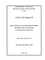 Thực trạng và giải pháp hoàn thiện hệ thống quản lý rủi ro của Hải quan Việt Nam (LV thạc sĩ)